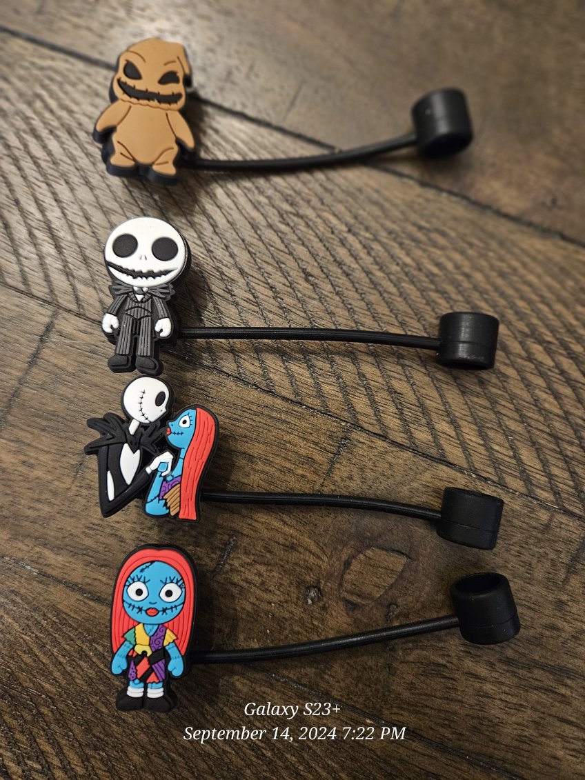 10mm Stanley Straw Size Jack and Sally Straw Toppers