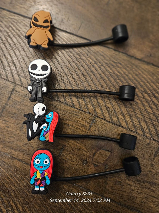 10mm Stanley Straw Size Jack and Sally Straw Toppers